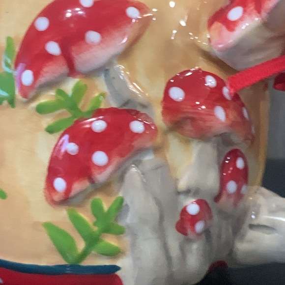 Blue Sky Clayworks Mushroom Red Toadstool Coffee Mug By Heather Goldminc - Picture 2 of 12